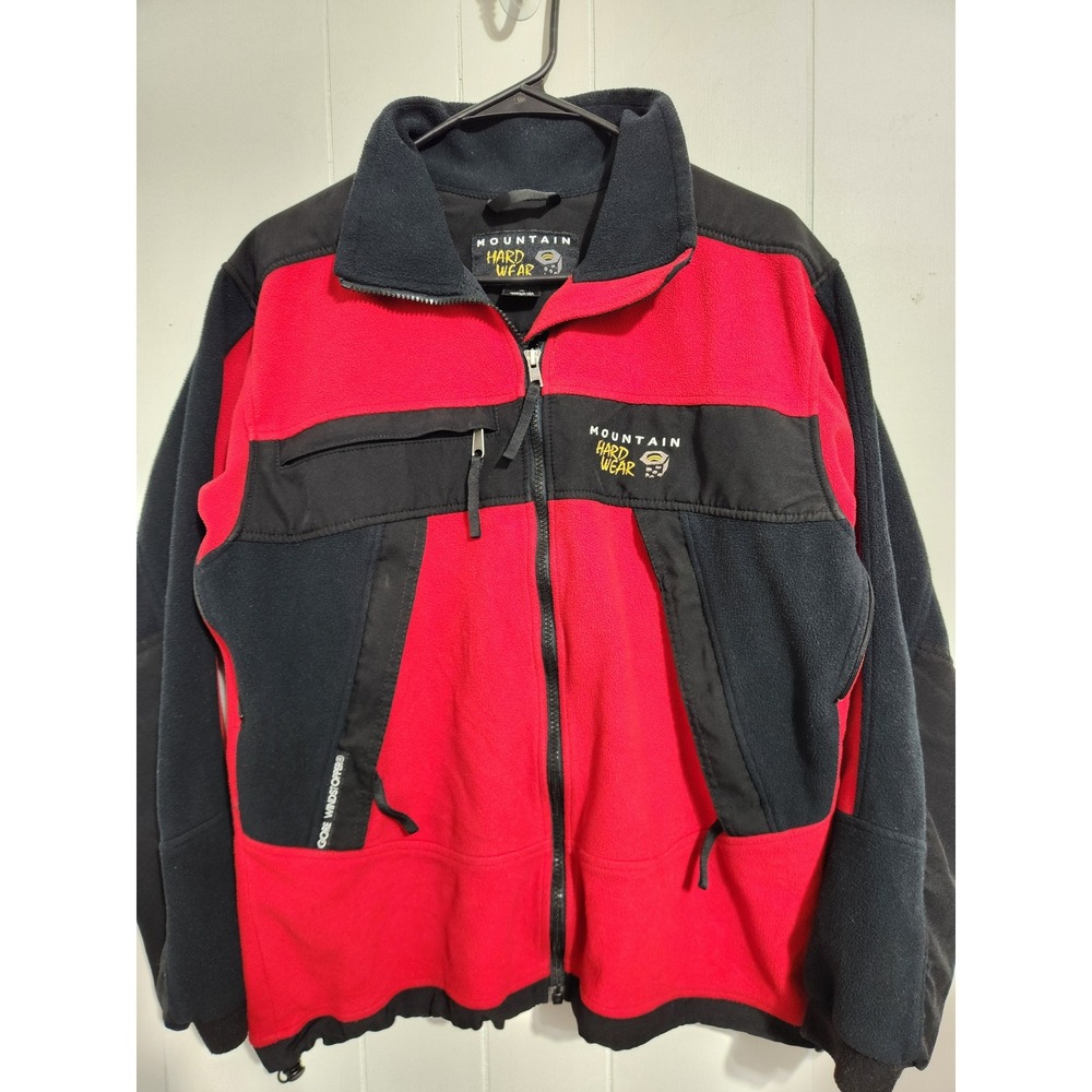 Mountain Hardwear Gore Windstopper Fleece Jacket Mens Medium Red Y2k Vintage